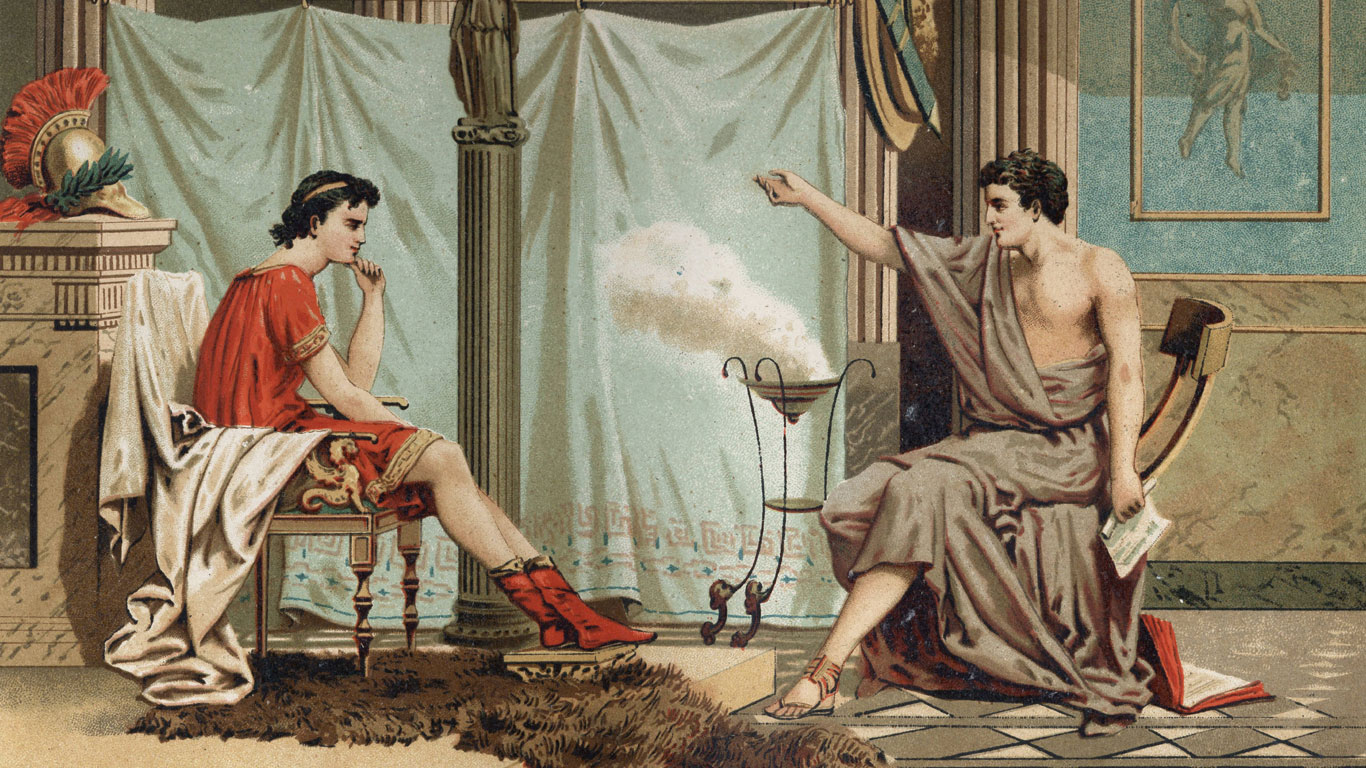 Um seinem Sohn eine angemessene Erziehung zu ermöglichen, holt König Philipp II. den griechischen Philosophen Aristoteles an seinen Hof. Dieser hat prägenden Einfluss auf Alexander. Während des gesamten Feldzugs tauschen sie sich in Briefen aus. Wie der griechische Schriftsteller Plutarch überliefert, soll Alexander seinen Lehrer sogar mehr als seinen Vater geschätzt haben, denn „letzterem verdanke er nur sein äußeres Leben, dem Ersten aber sein edleres Leben“.